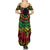 Cook Islands 15 Stars Family Matching Summer Maxi Dress and Hawaiian Shirt Kuki Airani Polynesian Tribal Wave Tattoo