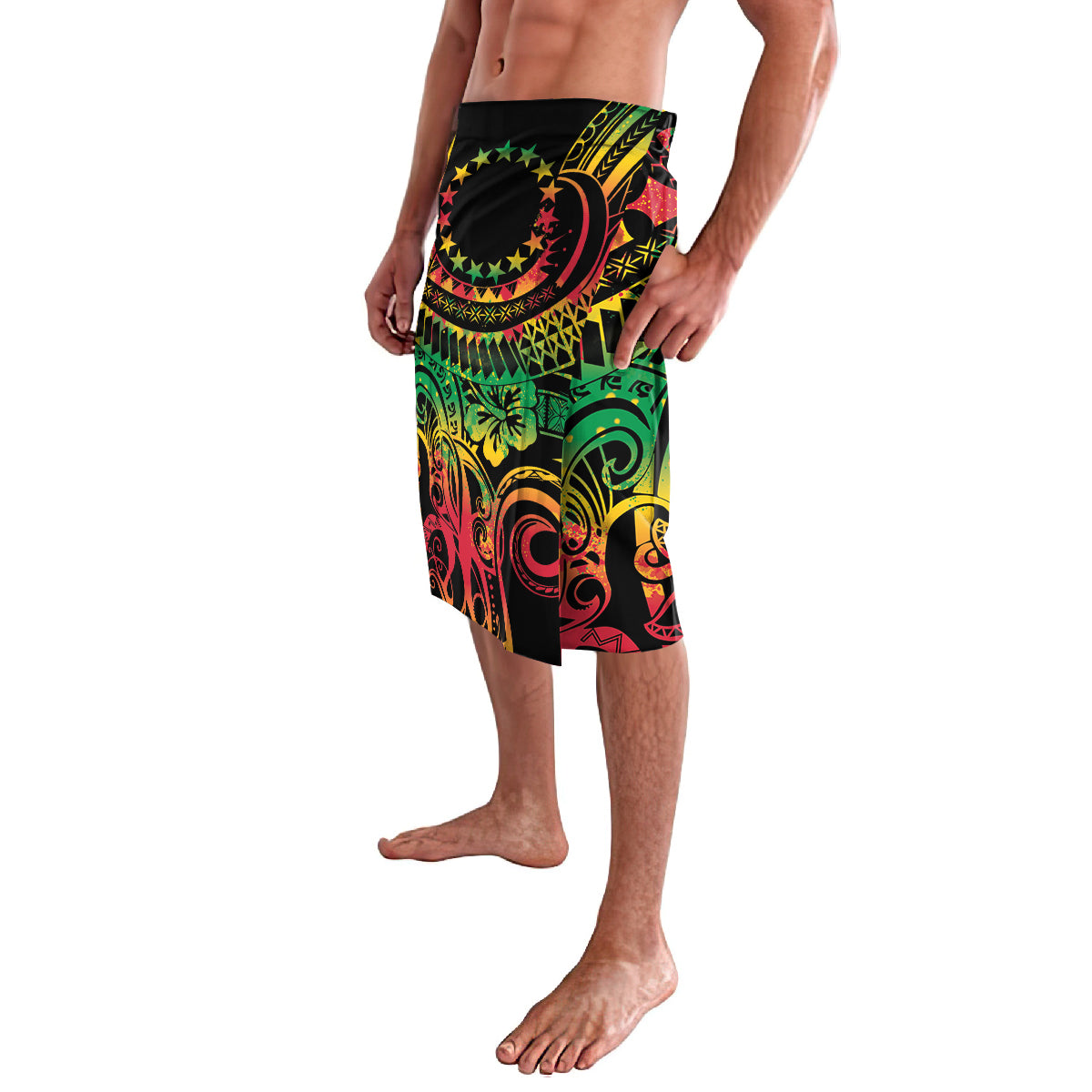 Cook Islands 15 Stars Lavalava Kuki Airani Polynesian Tribal Wave Tattoo LT9 - Polynesian Pride