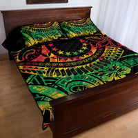 Cook Islands 15 Stars Quilt Bed Set Kuki Airani Polynesian Tribal Wave Tattoo LT9 - Polynesian Pride