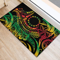 Cook Islands 15 Stars Rubber Doormat Kuki Airani Polynesian Tribal Wave Tattoo LT9 - Polynesian Pride