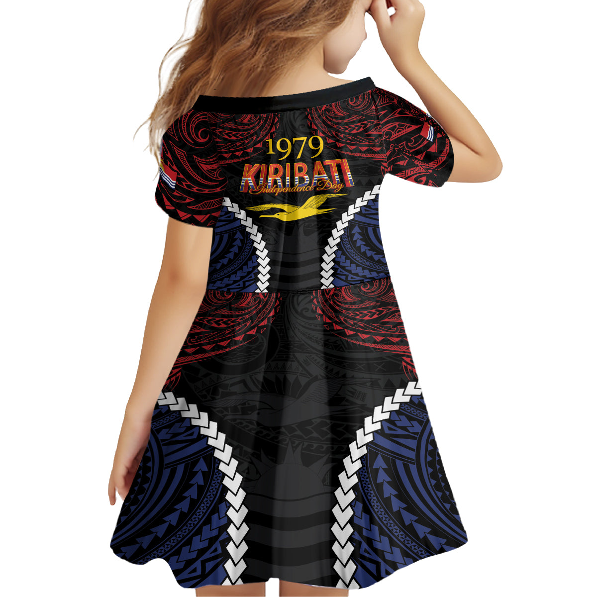 Kiribati 45th Anniversary Independence Day Family Matching Long Sleeve Bodycon Dress and Hawaiian Shirt Since 1979