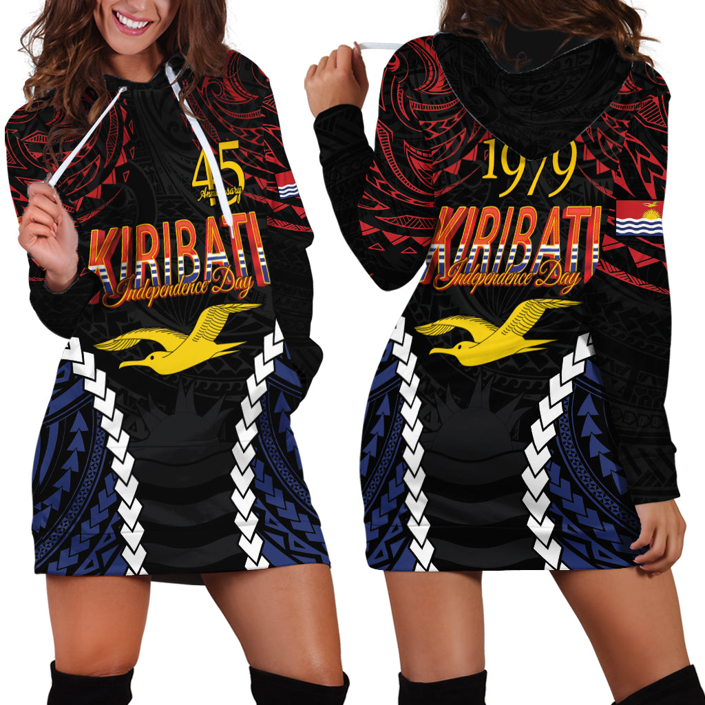 Kiribati 45th Anniversary Independence Day Hoodie Dress Since 1979 LT9 - Polynesian Pride