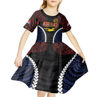 Kiribati 45th Anniversary Independence Day Kid Short Sleeve Dress Since 1979 LT9 - Polynesian Pride