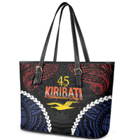 Kiribati 45th Anniversary Independence Day Leather Tote Bag Since 1979 LT9 - Polynesian Pride