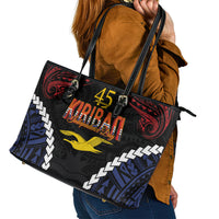 Kiribati 45th Anniversary Independence Day Leather Tote Bag Since 1979 LT9 - Polynesian Pride