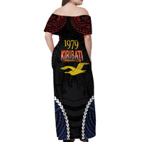 Kiribati 45th Anniversary Independence Day Off Shoulder Maxi Dress Since 1979 LT9 - Polynesian Pride
