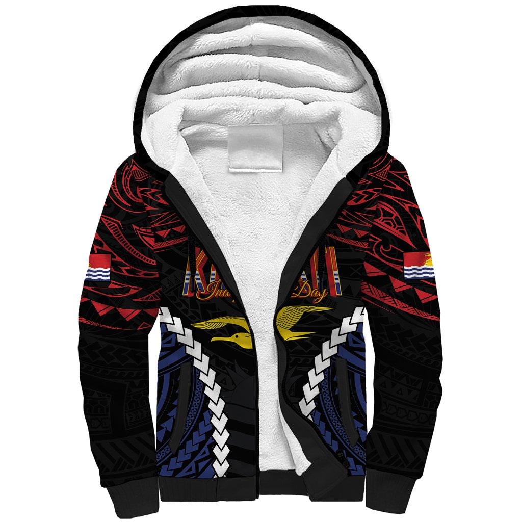 Kiribati 45th Anniversary Independence Day Sherpa Hoodie Since 1979 LT9 Unisex Black - Polynesian Pride