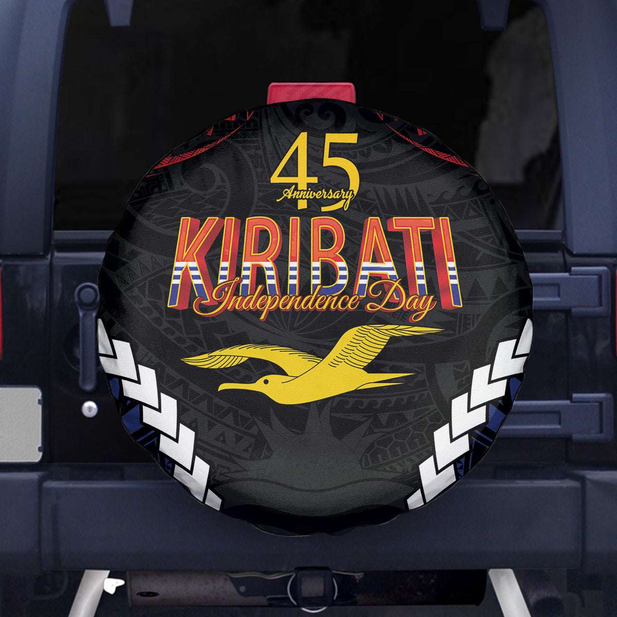 Kiribati 45th Anniversary Independence Day Spare Tire Cover Since 1979 LT9 - Polynesian Pride