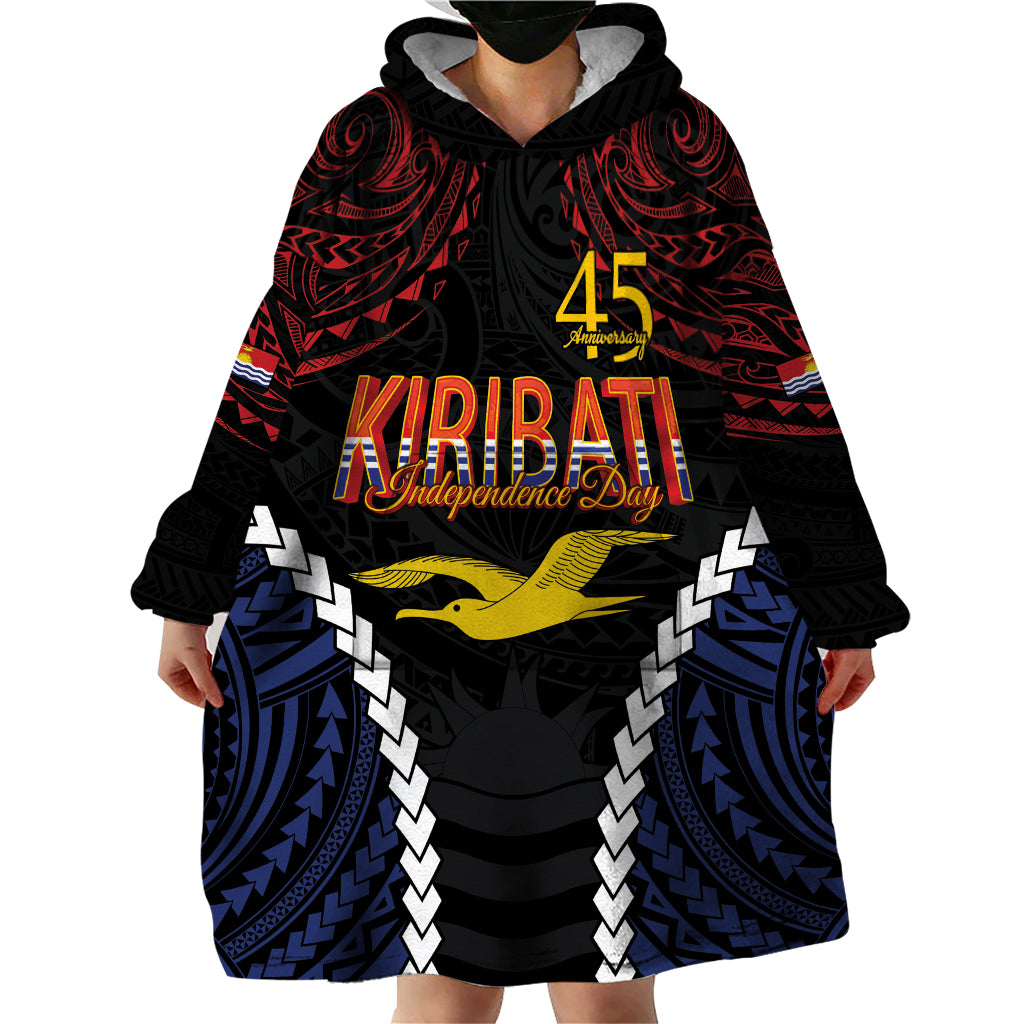Kiribati 45th Anniversary Independence Day Wearable Blanket Hoodie Since 1979 LT9 - Polynesian Pride