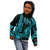 Custom King Kamehameha Day Hawaii Kid Hoodie Paradise of the Pacific Tribal Kakau - Aqua LT9 - Polynesian Pride