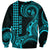 Custom King Kamehameha Day Hawaii Sweatshirt Paradise of the Pacific Tribal Kakau - Aqua LT9 Unisex Aqua - Polynesian Pride