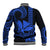 Custom King Kamehameha Day Hawaii Baseball Jacket Paradise of the Pacific Tribal Kakau - Blue LT9 - Polynesian Pride