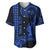 Custom King Kamehameha Day Hawaii Baseball Jersey Paradise of the Pacific Tribal Kakau - Blue LT9 Blue - Polynesian Pride