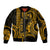Custom King Kamehameha Day Hawaii Bomber Jacket Paradise of the Pacific Tribal Kakau - Gold LT9 Unisex Gold - Polynesian Pride
