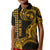 Custom King Kamehameha Day Hawaii Kid Polo Shirt Paradise of the Pacific Tribal Kakau - Gold LT9 Kid Gold - Polynesian Pride