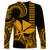 Custom King Kamehameha Day Hawaii Long Sleeve Shirt Paradise of the Pacific Tribal Kakau - Gold LT9 - Polynesian Pride