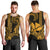 Custom King Kamehameha Day Hawaii Men Tank Top Paradise of the Pacific Tribal Kakau - Gold LT9 - Polynesian Pride