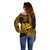 Custom King Kamehameha Day Hawaii Off Shoulder Sweater Paradise of the Pacific Tribal Kakau - Gold LT9 - Polynesian Pride