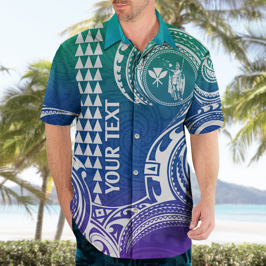 Custom King Kamehameha Day Hawaii Hawaiian Shirt Paradise of the Pacific Tribal Kakau - Gradient LT9 - Polynesian Pride