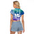 Custom King Kamehameha Day Hawaii Raglan Cropped T Shirt Paradise of the Pacific Tribal Kakau - Gradient LT9 - Polynesian Pride