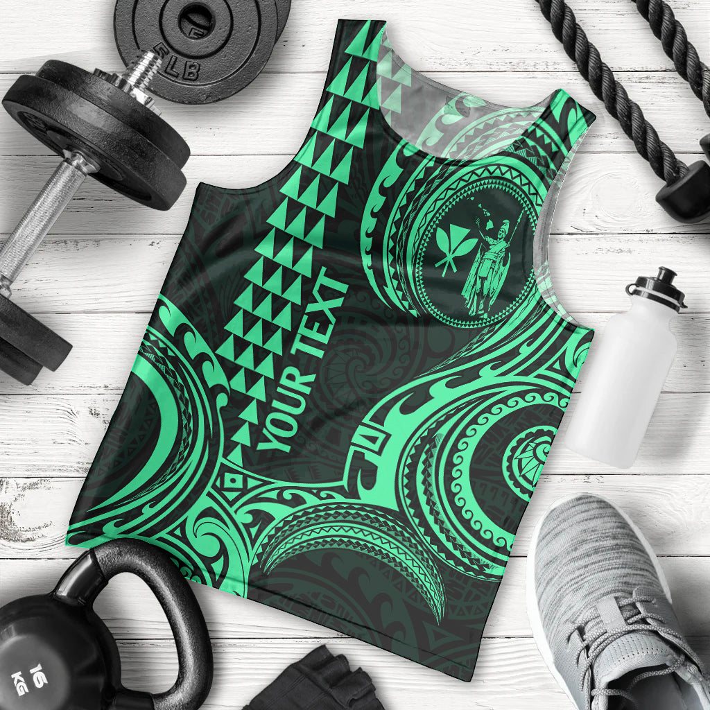 Custom King Kamehameha Day Hawaii Men Tank Top Paradise of the Pacific Tribal Kakau - Green LT9 Green - Polynesian Pride