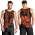 Custom King Kamehameha Day Hawaii Men Tank Top Paradise of the Pacific Tribal Kakau - Orange LT9 - Polynesian Pride