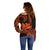 Custom King Kamehameha Day Hawaii Off Shoulder Sweater Paradise of the Pacific Tribal Kakau - Orange LT9 - Polynesian Pride