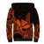 Custom King Kamehameha Day Hawaii Sherpa Hoodie Paradise of the Pacific Tribal Kakau - Orange LT9 - Polynesian Pride