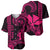 Custom King Kamehameha Day Hawaii Baseball Jersey Paradise of the Pacific Tribal Kakau - Pink LT9 - Polynesian Pride