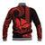 Custom King Kamehameha Day Hawaii Baseball Jacket Paradise of the Pacific Tribal Kakau - Red LT9 - Polynesian Pride
