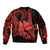 Custom King Kamehameha Day Hawaii Bomber Jacket Paradise of the Pacific Tribal Kakau - Red LT9 - Polynesian Pride