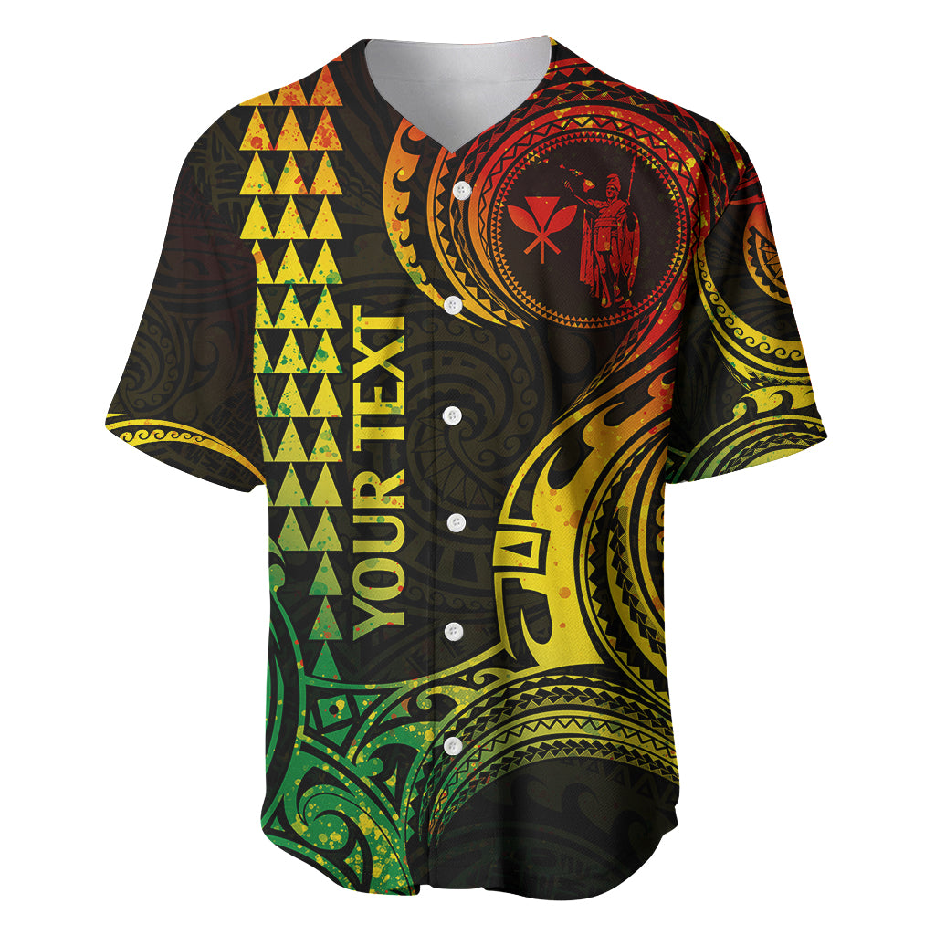 Custom King Kamehameha Day Hawaii Baseball Jersey Paradise of the Pacific Tribal Kakau - Reggae LT9 Reggae - Polynesian Pride