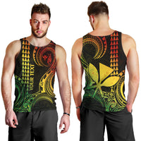 Custom King Kamehameha Day Hawaii Men Tank Top Paradise of the Pacific Tribal Kakau - Reggae LT9 - Polynesian Pride