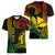 Custom King Kamehameha Day Hawaii Women V Neck T Shirt Paradise of the Pacific Tribal Kakau - Reggae LT9 - Polynesian Pride