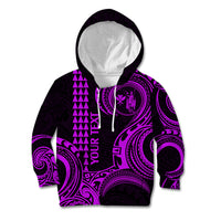 King Kamehameha Day Hawaii Kid Hoodie Paradise of the Pacific Tribal Kakau - Purple LT9 Purple - Polynesian Pride