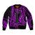 Custom King Kamehameha Day Hawaii Sleeve Zip Bomber Jacket Paradise of the Pacific Tribal Kakau - Purple LT9 Unisex Purple - Polynesian Pride