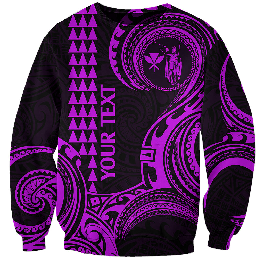 Custom King Kamehameha Day Hawaii Sweatshirt Paradise of the Pacific Tribal Kakau - Purple LT9 Unisex Purple - Polynesian Pride