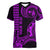 Custom King Kamehameha Day Hawaii Women V Neck T Shirt Paradise of the Pacific Tribal Kakau - Purple LT9 Female Purple - Polynesian Pride