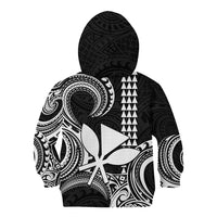 King Kamehameha Day Hawaii Kid Hoodie Paradise of the Pacific Tribal Kakau with Kanaka Maoli - White LT9 - Polynesian Pride