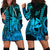 King Kamehameha Day Hawaii Hoodie Dress Paradise of the Pacific Tribal Kakau with Kanaka Maoli - Aqua LT9 - Polynesian Pride