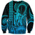 King Kamehameha Day Hawaii Sweatshirt Paradise of the Pacific Tribal Kakau with Kanaka Maoli - Aqua LT9 Unisex Aqua - Polynesian Pride