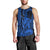 King Kamehameha Day Hawaii Men Tank Top Paradise of the Pacific Tribal Kakau with Kanaka Maoli - Blue LT9 - Polynesian Pride