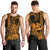 King Kamehameha Day Hawaii Men Tank Top Paradise of the Pacific Tribal Kakau with Kanaka Maoli - Gold LT9 - Polynesian Pride