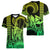 King Kamehameha Day Hawaii Women V Neck T Shirt Paradise of the Pacific Tribal Kakau with Kanaka Maoli - Lime LT9 - Polynesian Pride