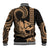 King Kamehameha Day Hawaii Baseball Jacket Paradise of the Pacific Tribal Kakau with Kanaka Maoli - Nude LT9 - Polynesian Pride