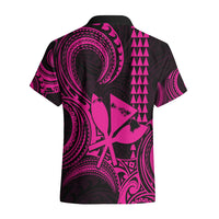 King Kamehameha Day Hawaii Hawaiian Shirt Paradise of the Pacific Tribal Kakau with Kanaka Maoli - Pink LT9 - Polynesian Pride