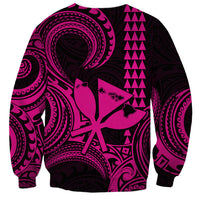 King Kamehameha Day Hawaii Sweatshirt Paradise of the Pacific Tribal Kakau with Kanaka Maoli - Pink LT9 - Polynesian Pride