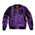 King Kamehameha Day Hawaii Bomber Jacket Paradise of the Pacific Tribal Kakau with Kanaka Maoli - Purple LT9 Unisex Purple - Polynesian Pride