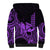 King Kamehameha Day Hawaii Sherpa Hoodie Paradise of the Pacific Tribal Kakau with Kanaka Maoli - Purple LT9 - Polynesian Pride