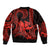 King Kamehameha Day Hawaii Bomber Jacket Paradise of the Pacific Tribal Kakau with Kanaka Maoli - Red LT9 - Polynesian Pride